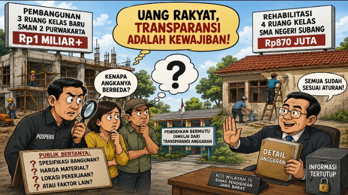 Misteri Selisih Anggaran Proyek Sekolah, Pospera Minta Penjelasan Terbuka dari KCD Wilayah IV