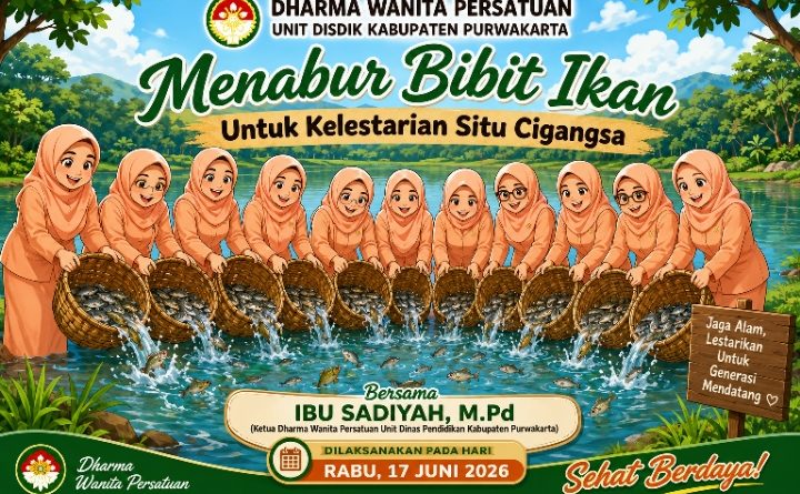 Dharma Wanita Disdik Purwakarta Siap Tebar Benih Ikan di Situ Cigangsa, Wujud Nyata Kepedulian Lingkungan 